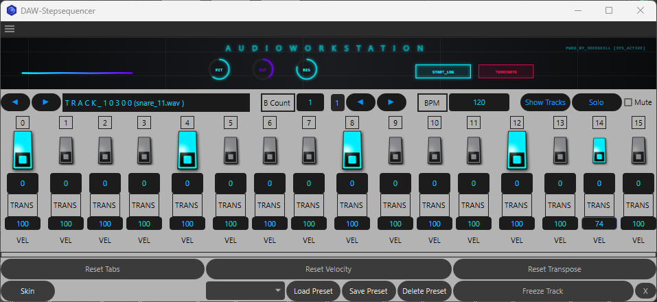 Sound Studio Step Sequencer bright