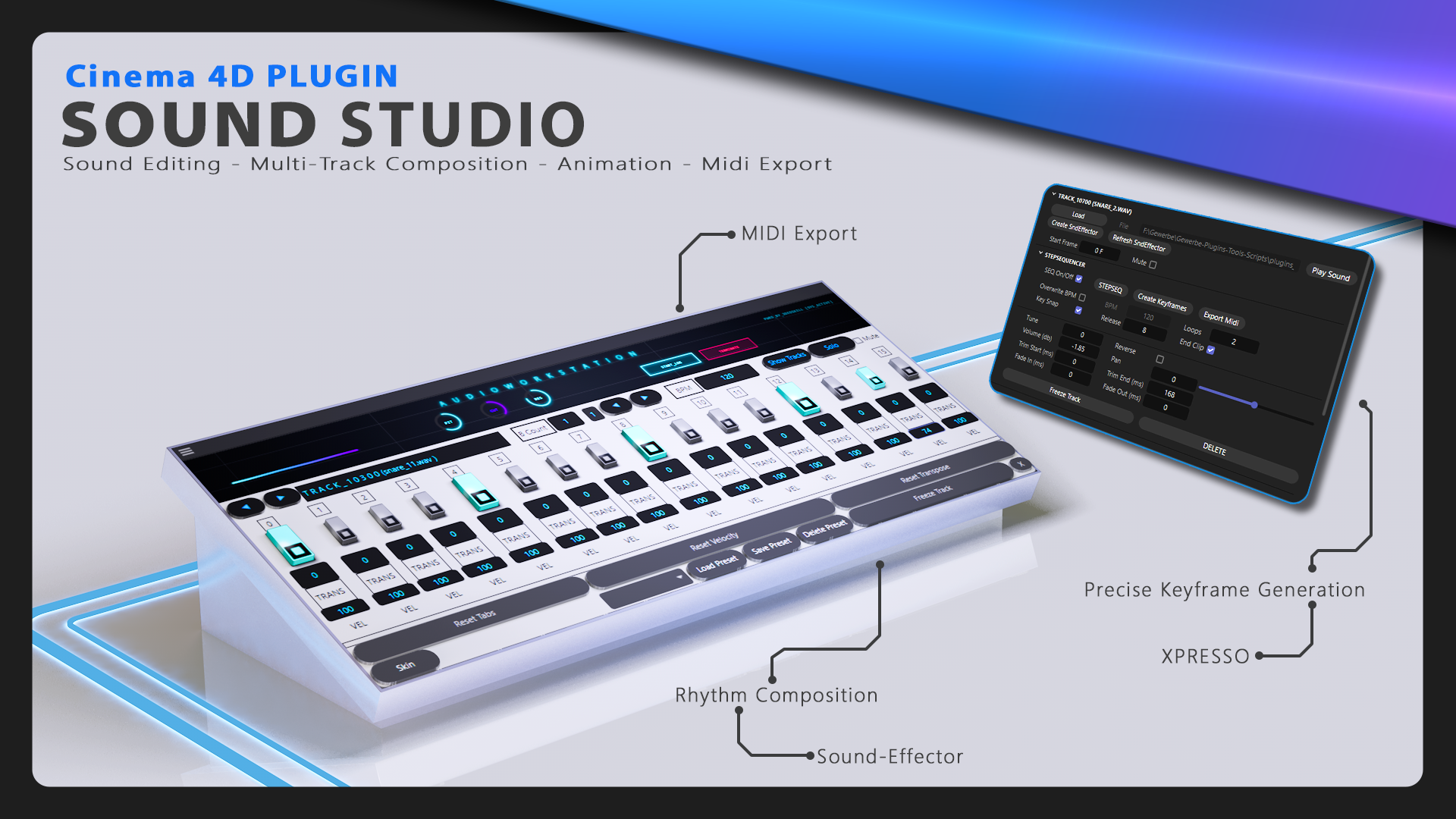 C4D Sound Studio Cover bright
